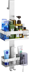 Emibele Over The Door Shower Caddy 2 Tier, 304 Stainless Steel Hanging Shower by Emibele