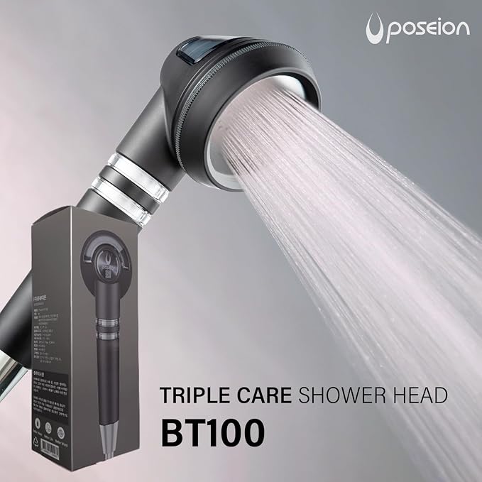POSEION BT100 DG Filtered Shower Head – Handheld, High Pressure, Magnetized - Image 8