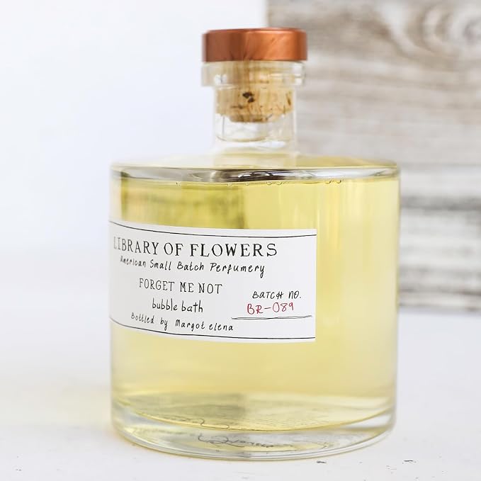 Library of Flowers Forget Me Not Bubble Bath, 17 fl. oz., Rice Powder & White - Image 2