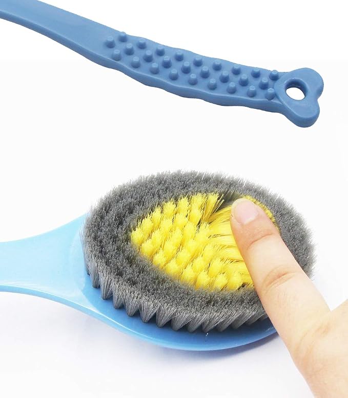 QiCheng&LYS Bath Brush with Long Handle, Handheld Body Massage Brush Shower - Image 2