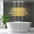 Narrow Long Clear Plastic Shower Curtain Liner, 36x84 Inch Thin Lightweight by ZEMAHOME