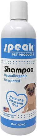 Natural Dog Shampoo, Hypoallergenic Unscented by SpeakPetProducts