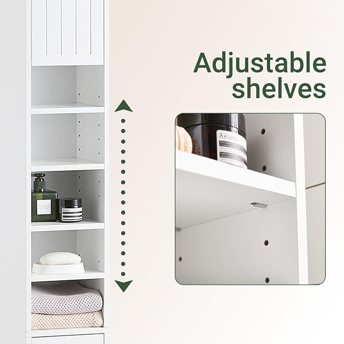 SoBuy Tall Narrow Storage Cabinet, Skinny Bathroom Cabinet - Image 6