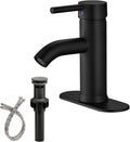 Matte Black Bathroom Faucet, Single Hole Single Handle Bathroom Sink Faucets by Greenspring