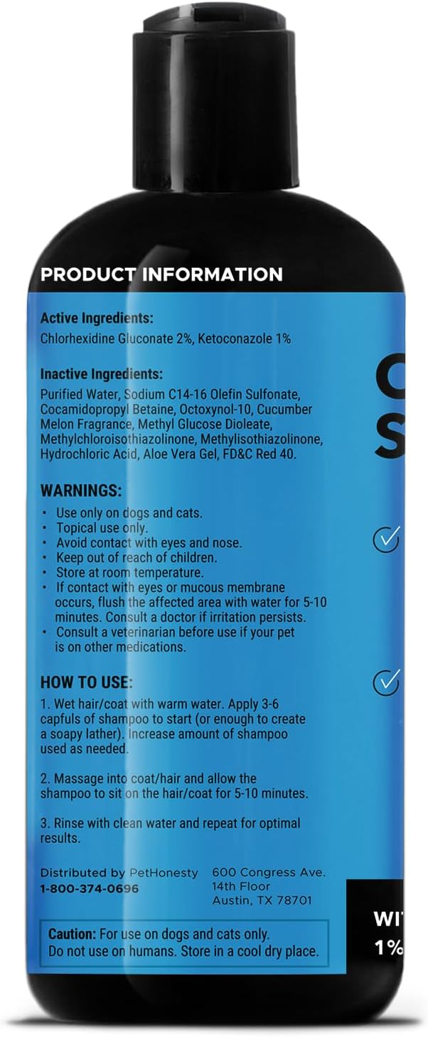 Pet Honesty Chlorhexidine Cat & Dog Seasonal Itch Relief Shampoo, Skin and Coat - Image 9
