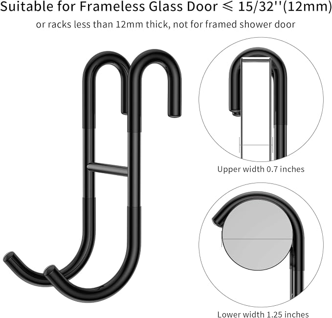Shower Squeegee for Glass Doors, 10-Inch Stainless Steel Squeegee Bathroom - Image 4