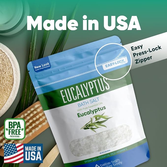 Eucalyptus Bath Salt 32 Ounces Epsom Salt - Image 6