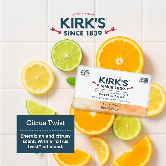 Kirk's Castile Bar Soap for Men, Women & Children - Image 5