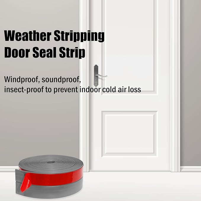 Wide Silicone Weather Stripping, 2 inch x 20 Ft Door Draft Stopper, Silicone - Image 3