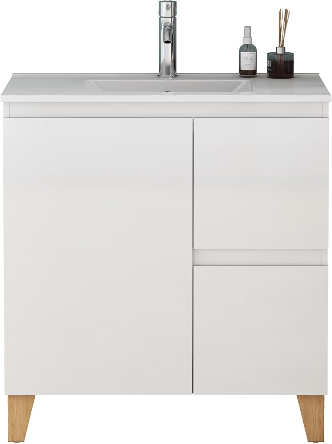 31.5-Inch Bathroom Vanity with Ceramic Sink Combo, Freestanding Modern Bathroom - Image 8