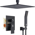 SR SUN RISE 12 Inch Ceiling Mount Matte Black Shower System Bathroom Luxury by SRSUNRISE