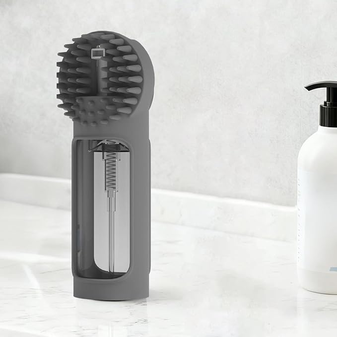 Dog Bath, Silicone Pet Scrubber, Soft Massage Brush, Shampoo Dispenser Tool - Image 9