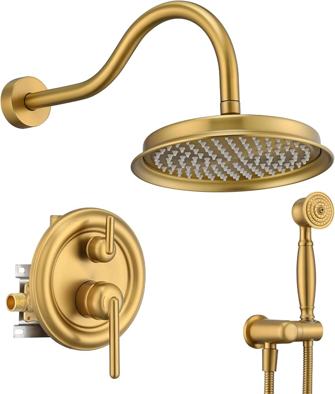 Antique Rainfall Shower System Bathroom Luxury Rain Mixer Shower Faucet Set by Wintap