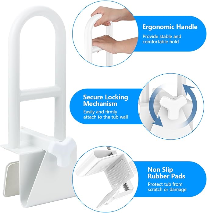 Bathtub Safety Rail, Heavy Duty Bath and Shower Grab Bar - Image 4