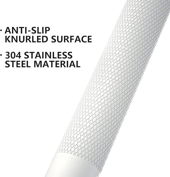 24 Inch Anti Slip Shower Grab Bar Oil Rubbed White 1.25" Diameter, Munzong - Image 4