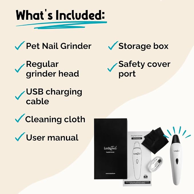 LuckyTail Pet Nail Grinder for Dogs and Cats - Image 7