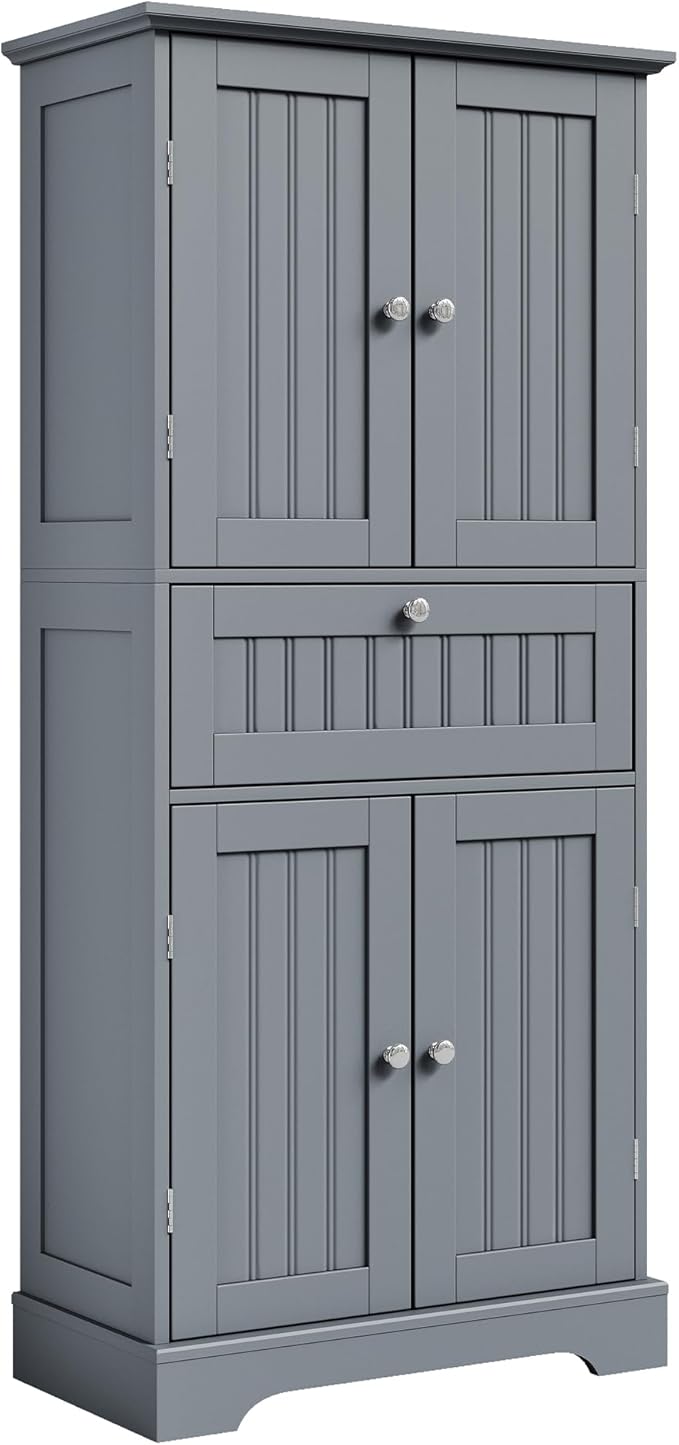 ChooChoo 51" H Tall Bathroom Floor Cabinet, Modern Bathroom Storage Cabinet by ChooChoo