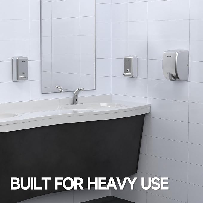 Commercial-Grade Manual Soap Dispenser, Durable Brushed Stainless Steel Finish - Image 7