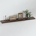SAUMONIERES Floating Shelves 8 Inch Deep Solid Wood Wide Wall Shelf Set of 1 by Saumonieres
