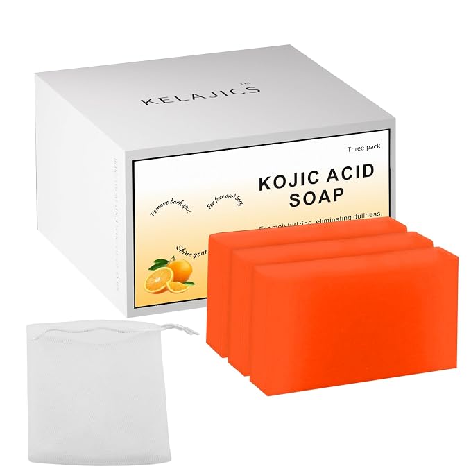 Kojic Acid Soap Bars with Retinol, Vitamin C, Fresh Orange Scent by Unknown