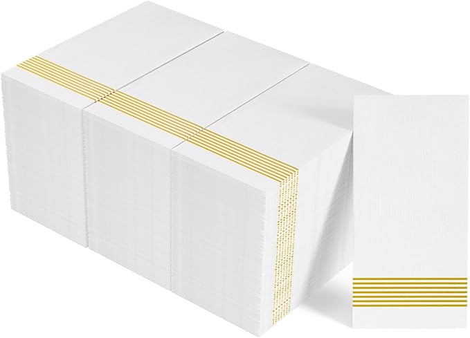 LITOPAK 300 Pack Disposable Guest Towels, Disposable Hand Towels by LITOPAK
