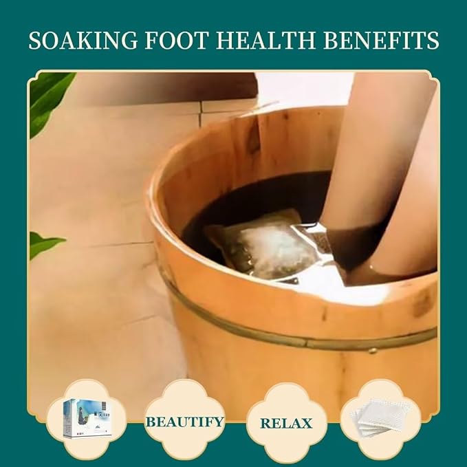 30 Bags Herbal Foot Soak with Mugwort & Ginger, Relaxing Foot Bath - Image 4