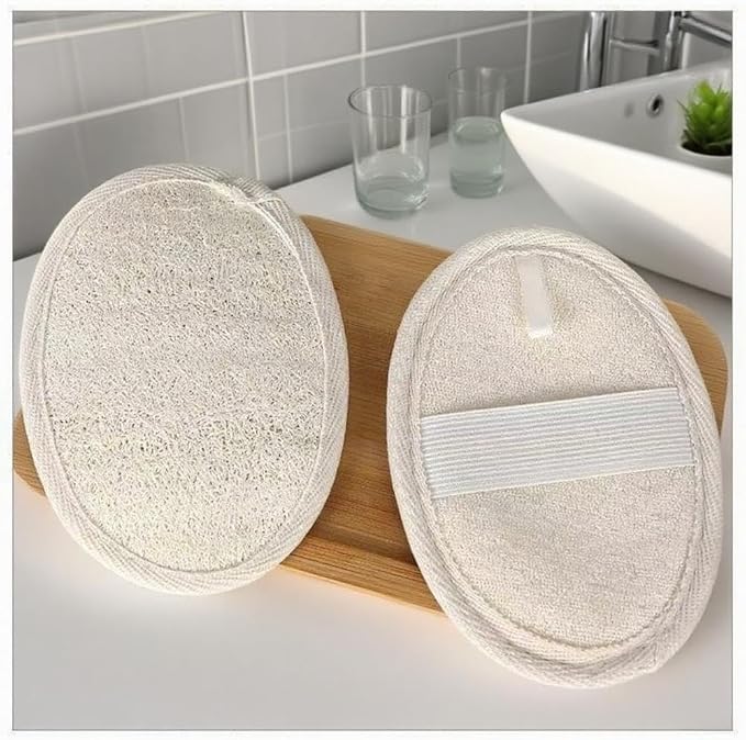 3-Pack Natural Egyptian Loofah Exfoliating Body Scrubber, Eco-Friendly - Image 4