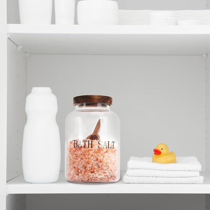 2Pcs 74 oz Glass Bath Salts Jar, Bath Salt Container - Image 7