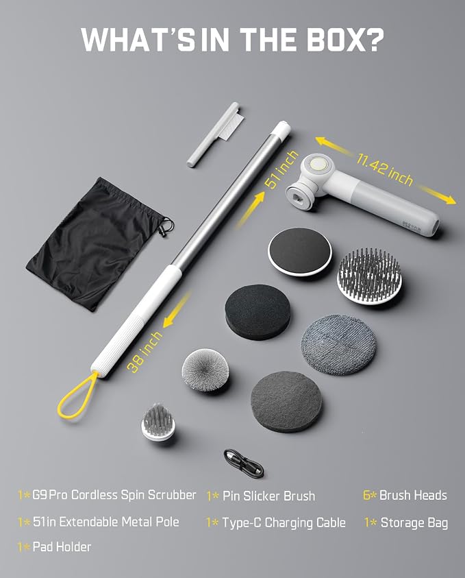 Fanttik Flip G9 Pro Electric Scrubber, VoltiPulse Motor, Dual-Speed Cleaner - Image 9
