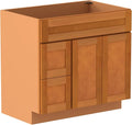 KitchenMan Bathroom Vanity 36 Inch Unassembled Sink Cabinet by KitchenManLiving
