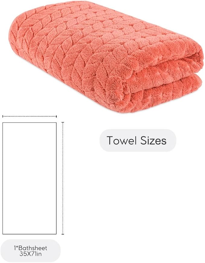 BAGNO MILANO Turkish Bath Towels, Soft Plush Jacquard Luxury Bath Towels - Image 2
