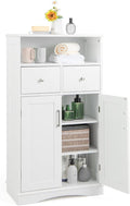 Tangkula Bathroom Cabinet, Floor Standing Storage Organizer w/2 Drawers & 2 by TANGKULA