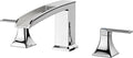 FORIOUS Waterfall Bathtub Faucet Set 3 Hole Chrome, 2 Handle Deck Mount Roman by FORIOUS
