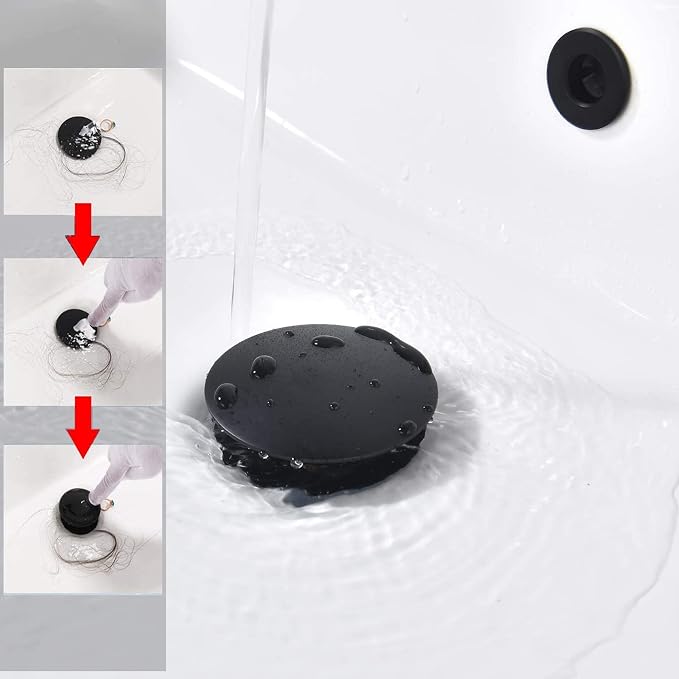 Bathroom Sink Drain, 2 Pack Drain Stopper Bathroom Sink Without Overflow - Image 7