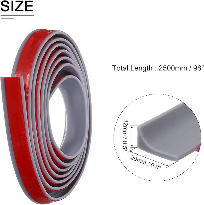 98"x0.8"x0.5" Collapsible Shower Barrier Stopper - Image 2