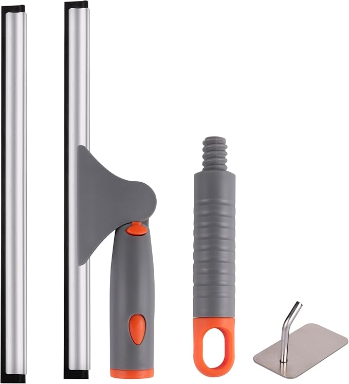 ITTAHO Swivel Shower Squeegee for Glass Doors, All-Purpose Anti-Slip Window by ITTAHO