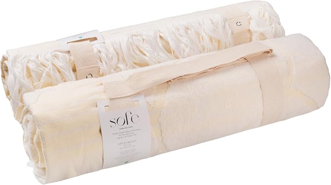 SOFE H&L | LINVIA Foutah Quick Dry Beach Towel Pack of 2 CARETTA - Image 2