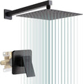 POP SANITARYWARE Matte Black Shower Faucet Set, Bathroom Rainfall Shower System by POPSANITARYWARE