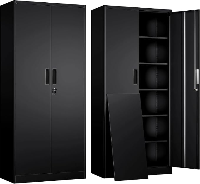 Metal Storage Cabinet, 71 Inch Tall Metal Storage Cabinet by YEEZER