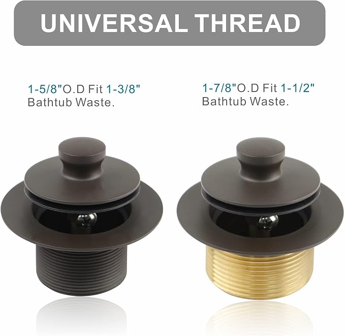 Bronze Tub Drain and Overflow Kit - Image 4