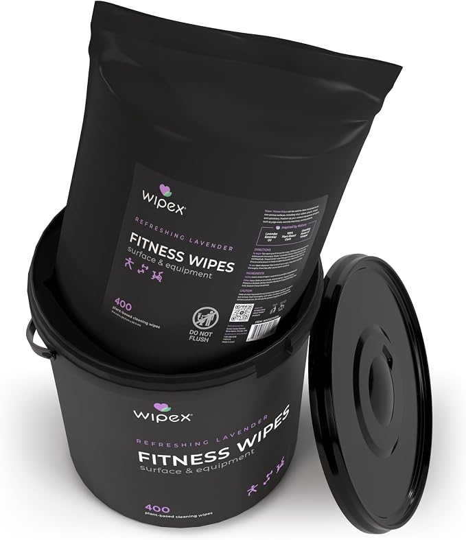 Wipex Gym Wipes Bucket Refill – Plant-based Fitness Equipment Wipes, Lavender - Image 5