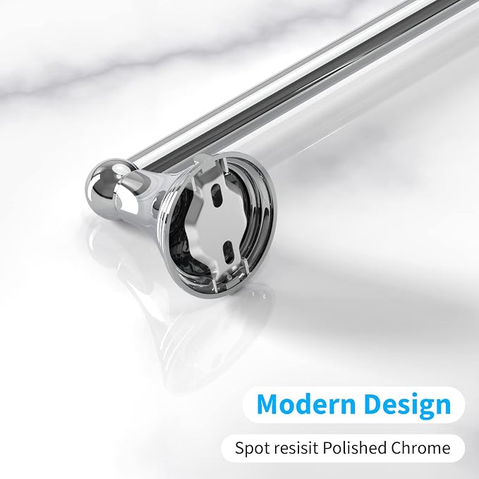 Newfun 8-Pieces Polished Chrome Bathroom Accessories Set, 24 Inch Bath Towel - Image 3