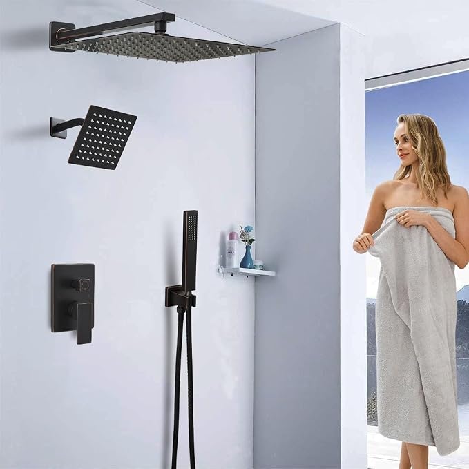 Shower Faucet Set Oil Rubbed Bronze Shower System, Knob Switch Diverter Shower - Image 2