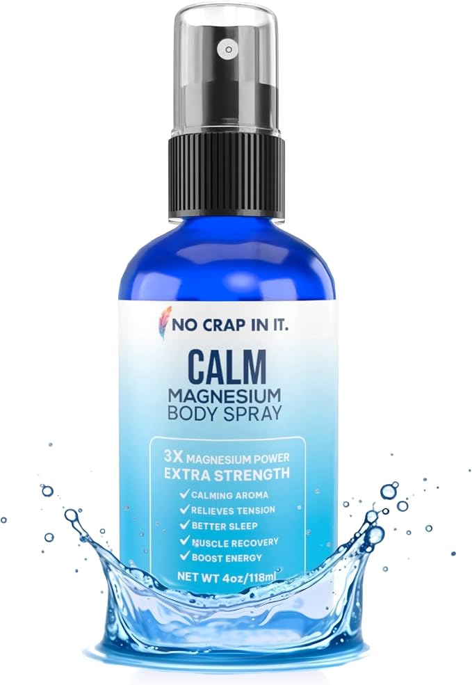 No Crap In It Calm Magnesium Spray Triple Magnesium Power: All Natural by VisitNoCrapInIt
