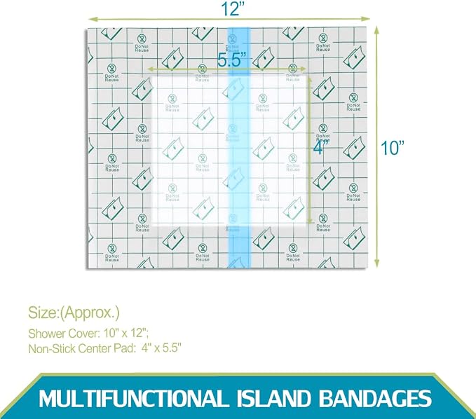 Waterproof Dialysis Catheter Shower Cover | 10x12 Inch Shower Protector - Image 4