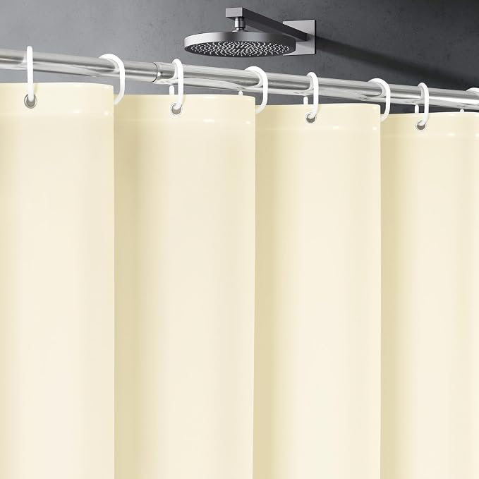 UFRIDAY Beige Shower Curtain Liner Premium PEVA 72 x72 inch, Heavy Duty Shower by UFRIDAY