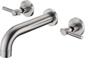 SUMERAIN Wall Mount Tub Faucet Brushed Nickel 3 Hole Bathtub Filler Faucet by SUMERAINFAUCETS