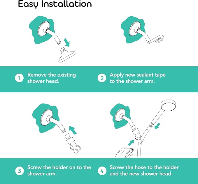 Showerhead Holder for Barumi Showerheads | Convenient Hands-Free Showering - Image 3