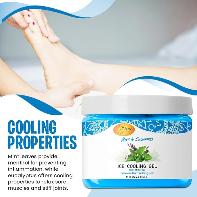SPA REDI - Massage Cooling Gel for Pedicure, Mint and Eucalyptus Oil - Image 7
