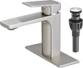 VOTON Brass Bathroom Faucet, Brushed Nickel Finish, Single Handle, 1 or 3 Hole by VOTON